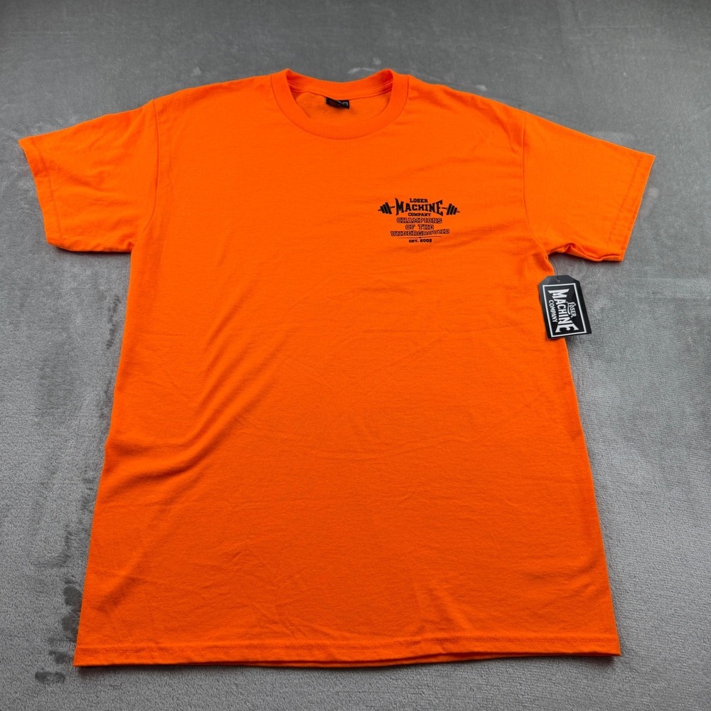Loser Machine T-Shirt Men's Medium Orange Powerhouse Squad Graphic Tee 104000840